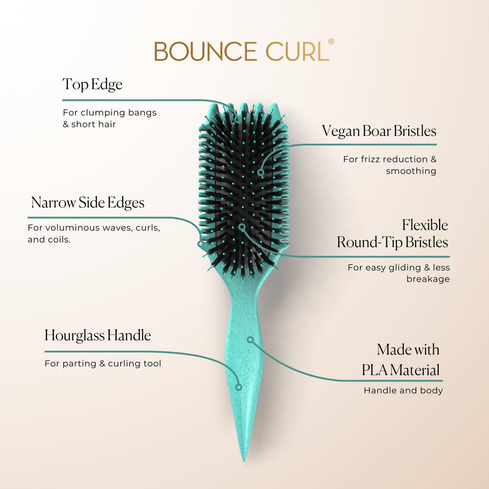 Bounce Curl Volume EdgeLift Brush vent detail speeds drying and reduces frizz.