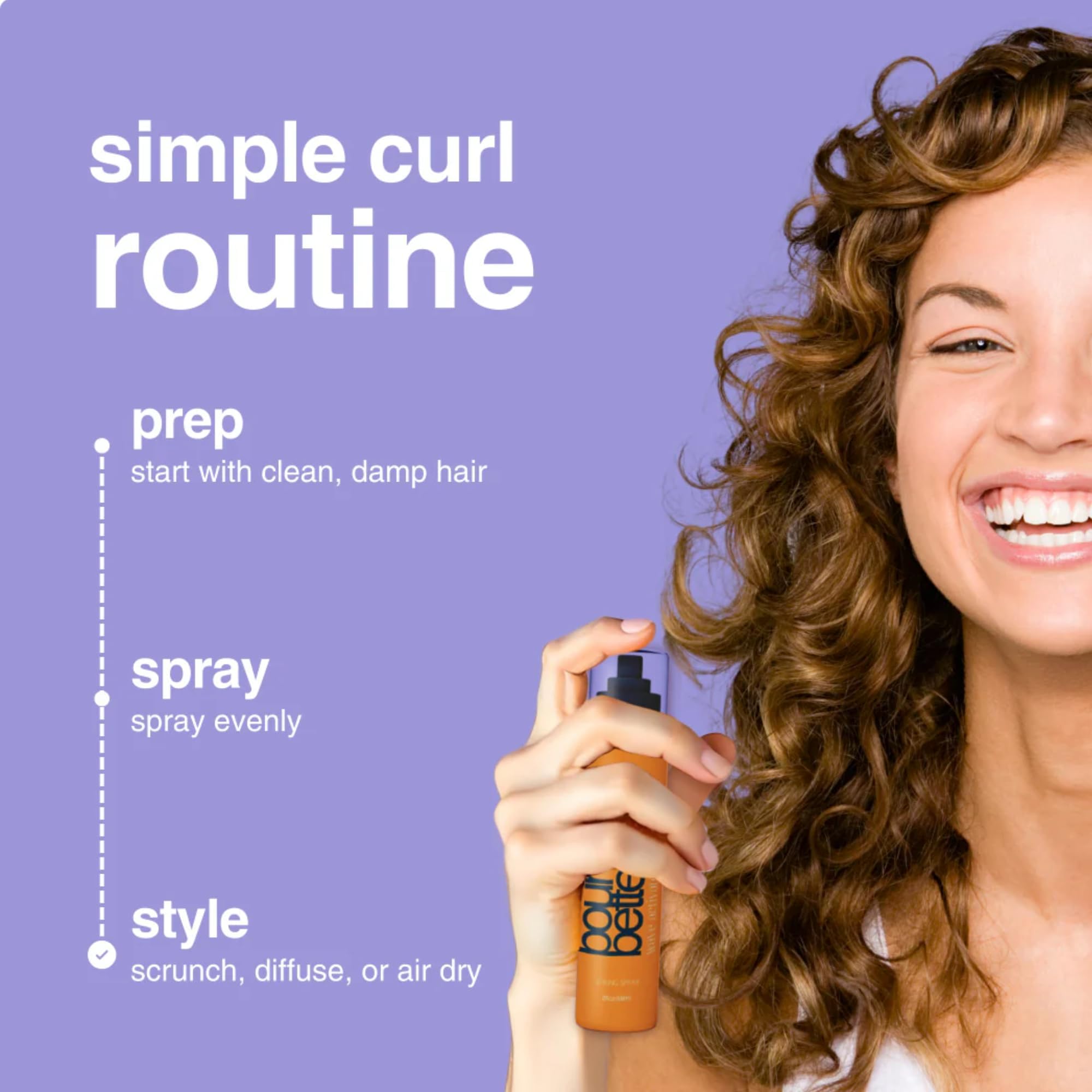 BOUNCE STYLE Bounce Better Wave Activator mist spray delivering lightweight hydration and frizz reduction.