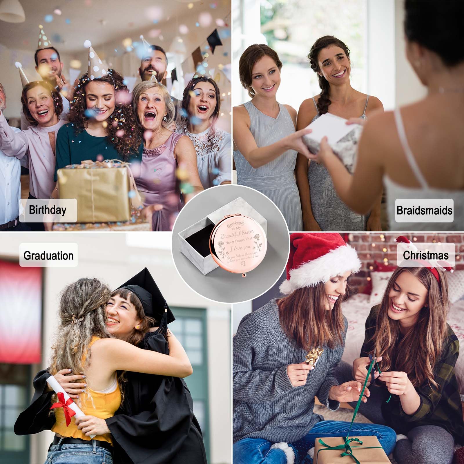 BoutikPro marble-textured gift box enhances gifting moments for sisters