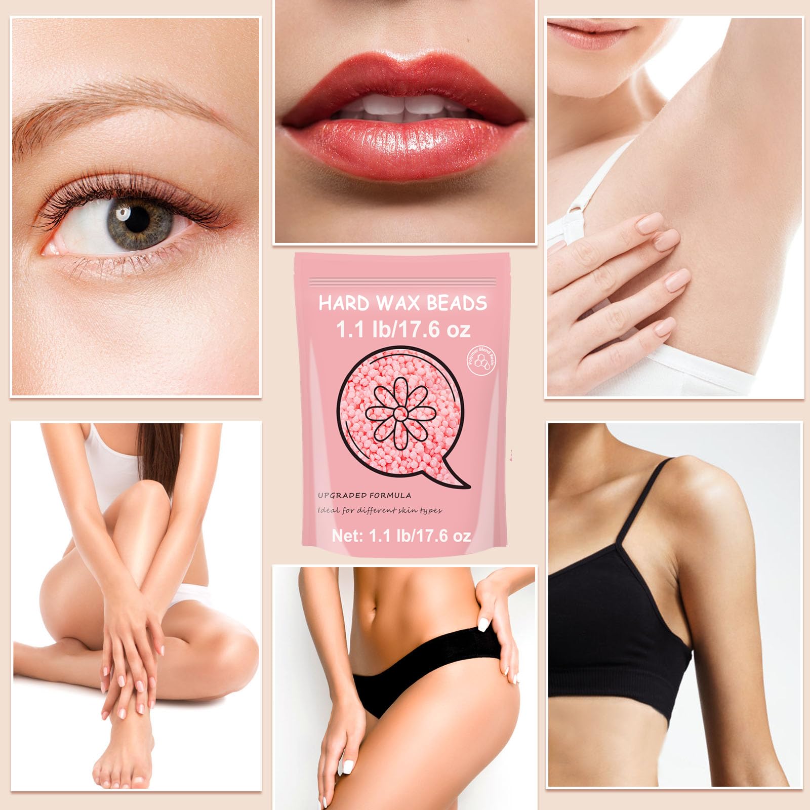 Bouvetan wax beads for full body use with smooth, flexible application.