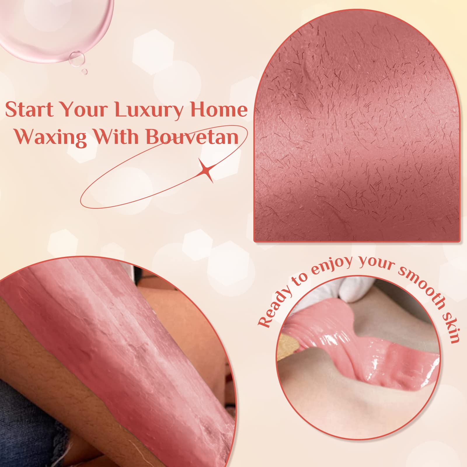 Bouvetan wax beads for sensitive skin reduce irritation during underarm waxing.