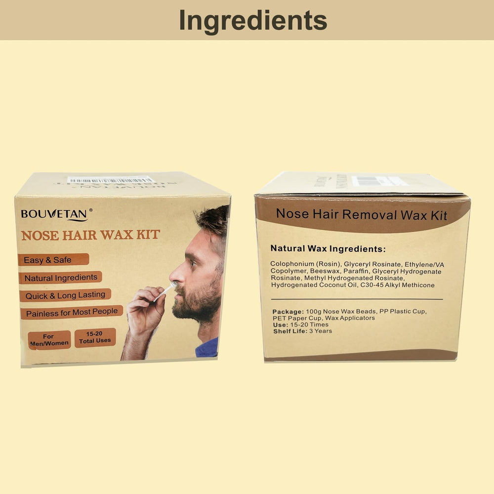 Bouvetan complete nose waxing kit for at-home grooming.