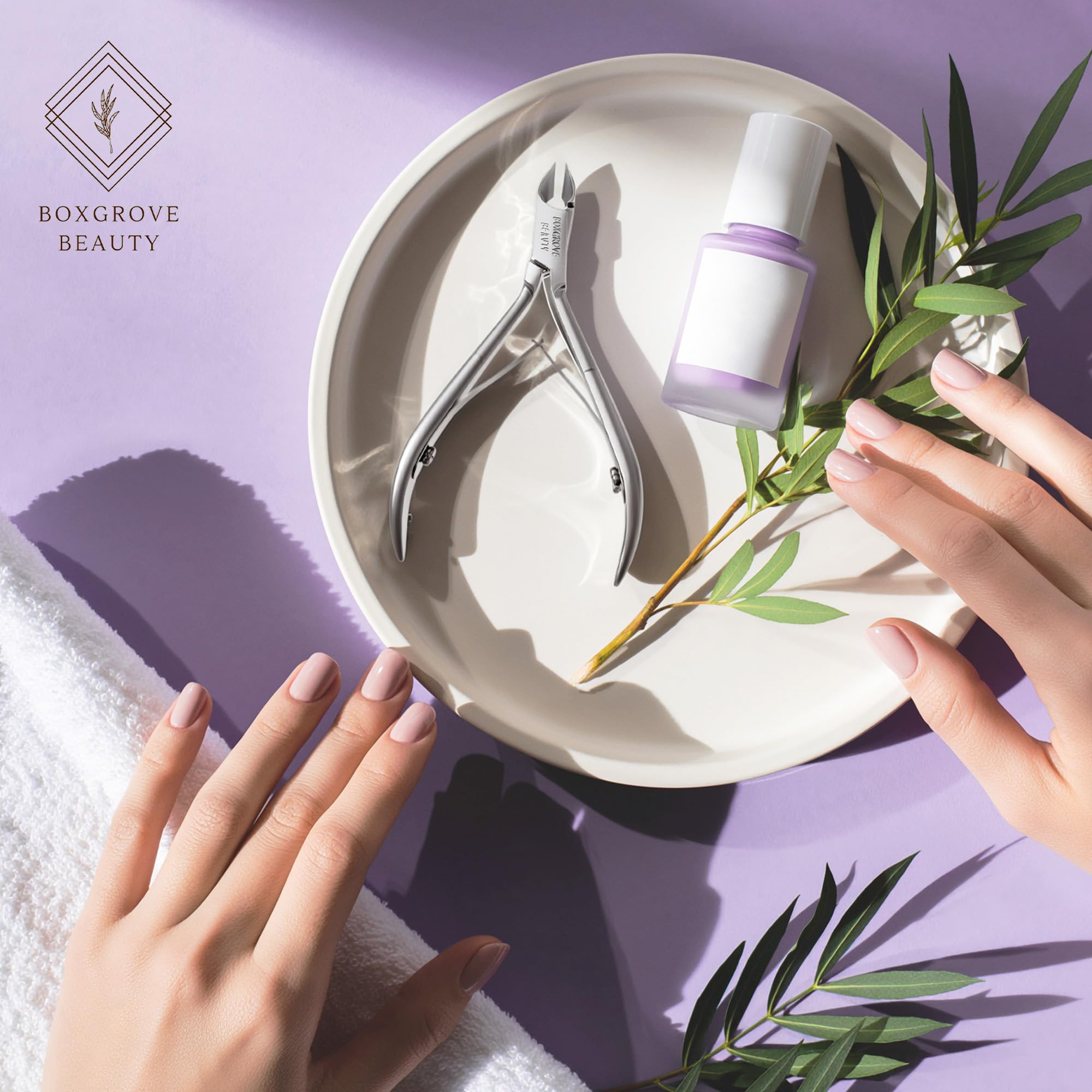 Premium stainless steel BOXGROVE Cuticle Nipper ensures durability and easy cleaning.