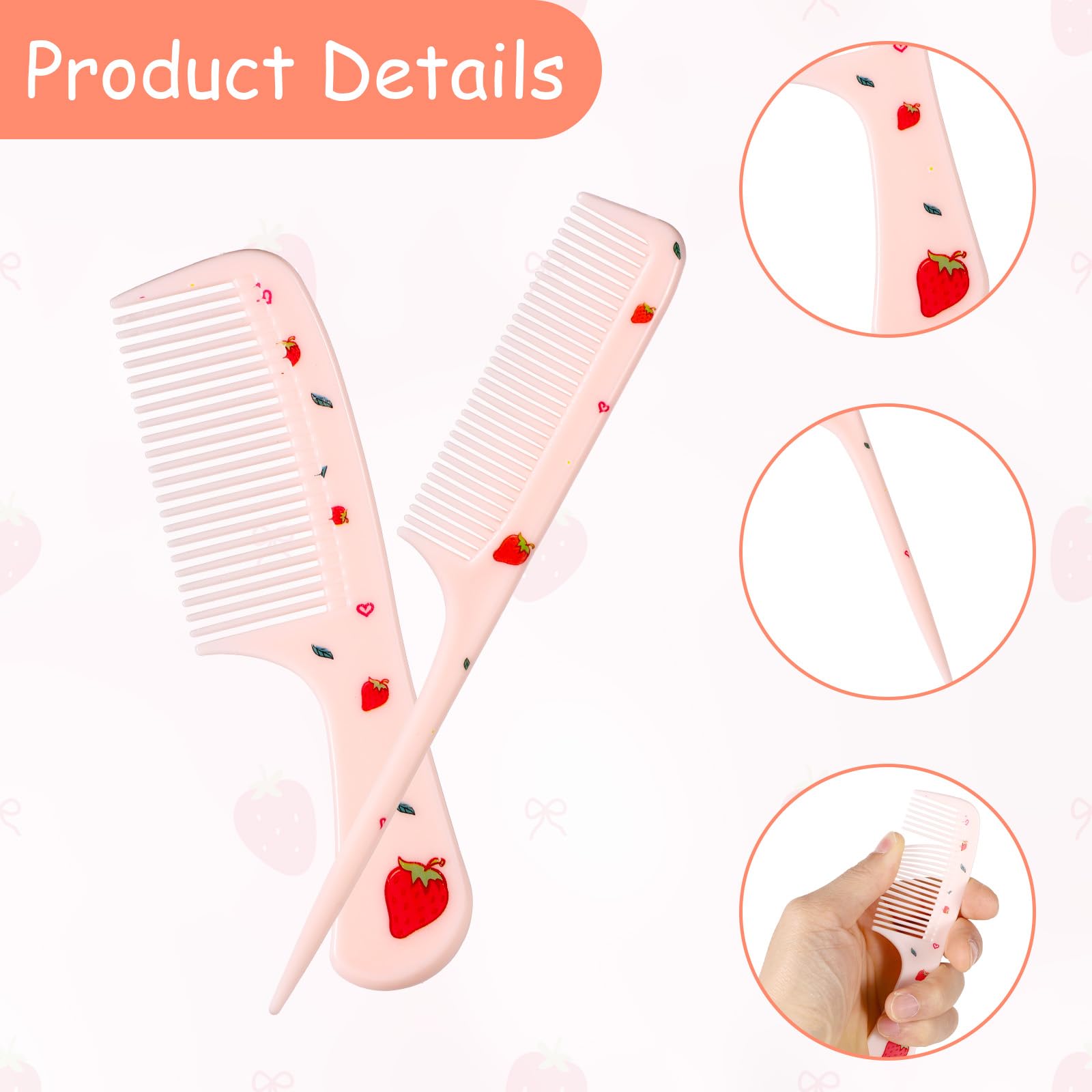 BOXOB rat tail comb helps precise parting and styling for kids and adults.