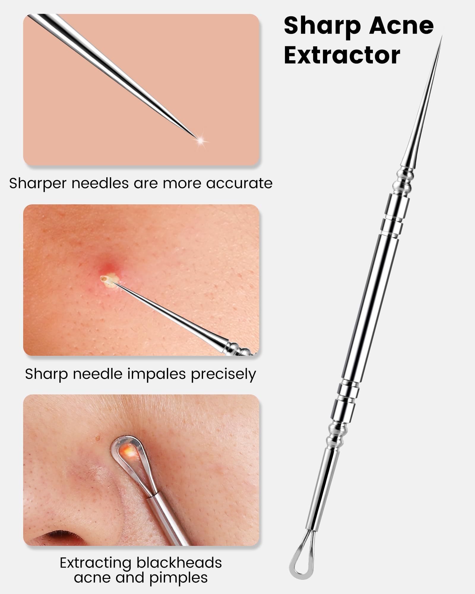 Boxoyx 420 stainless steel pimple extractor for durable use.