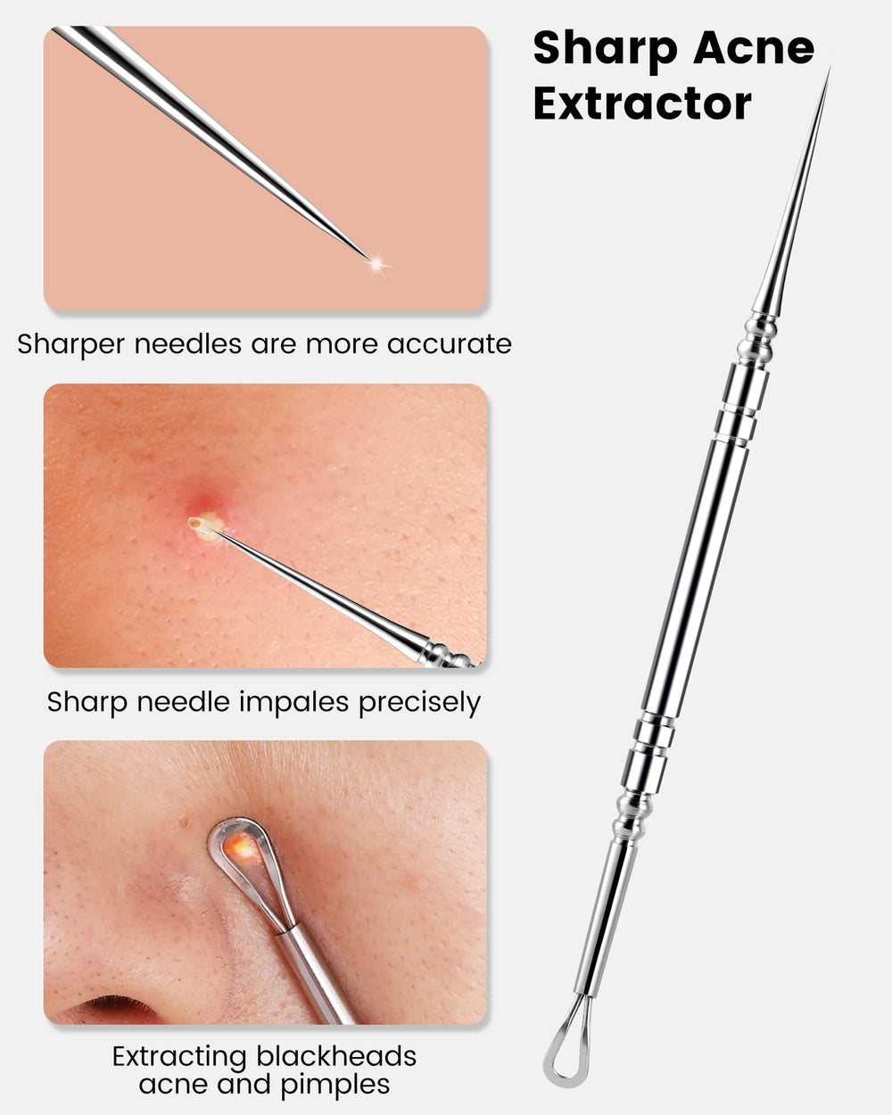 Boxoyx 420 stainless steel pimple extractor for durable use.
