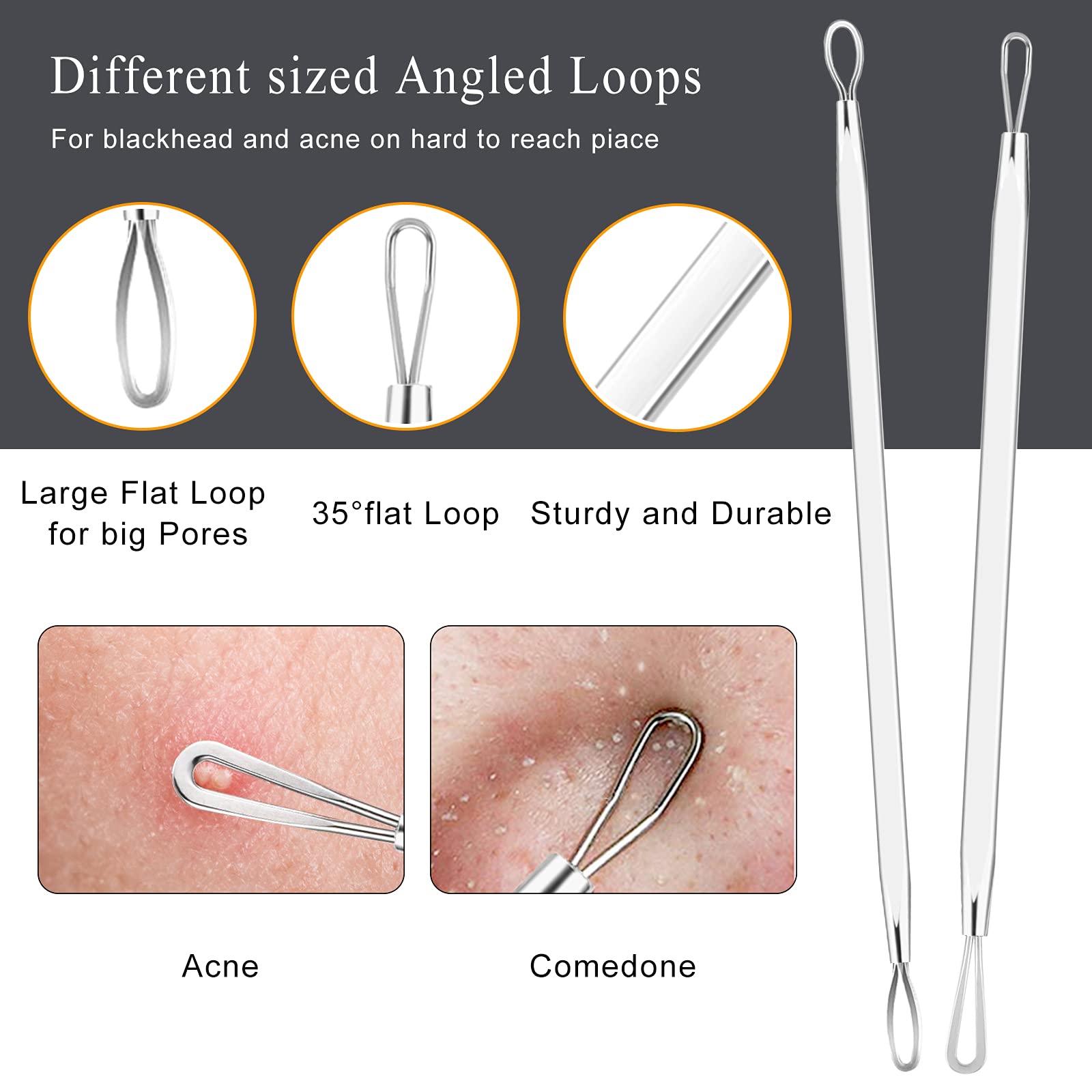 Boxoyx non-slip handle blackhead remover for precise pressure control