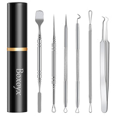 Boxoyx Pimple Popper Kit packaging with metal case for on-the-go care.
