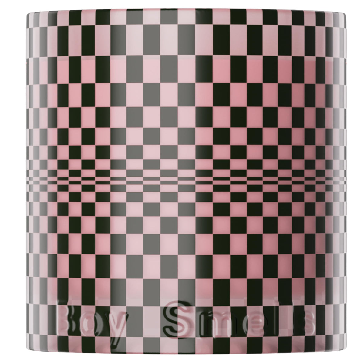 Boy Smells Festive Checker Hinoki Fantôme bottle highlighting warm spice and woodsy ambiance.