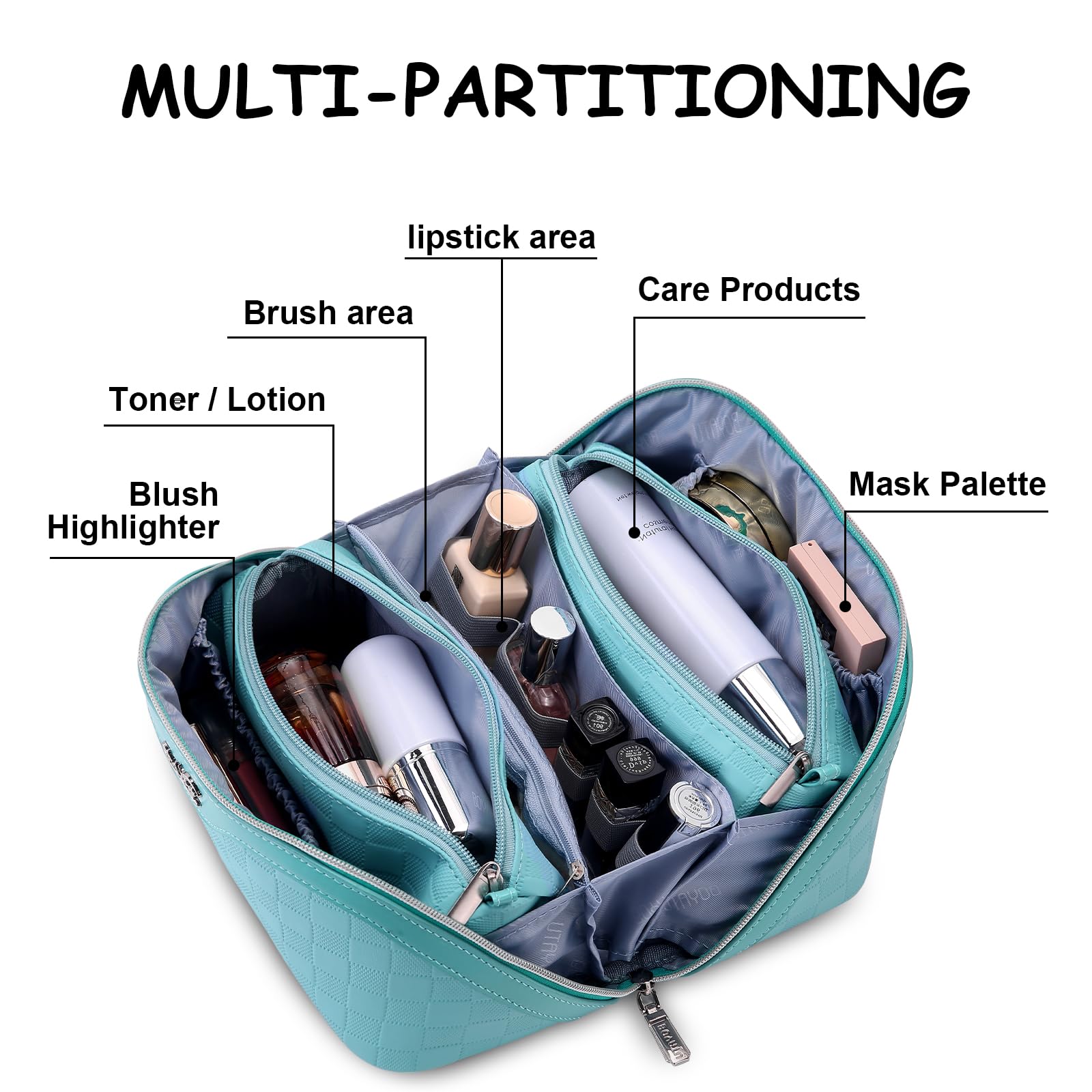 BOYATU 4-8 bottles capacity fits skincare essentials for trips.
