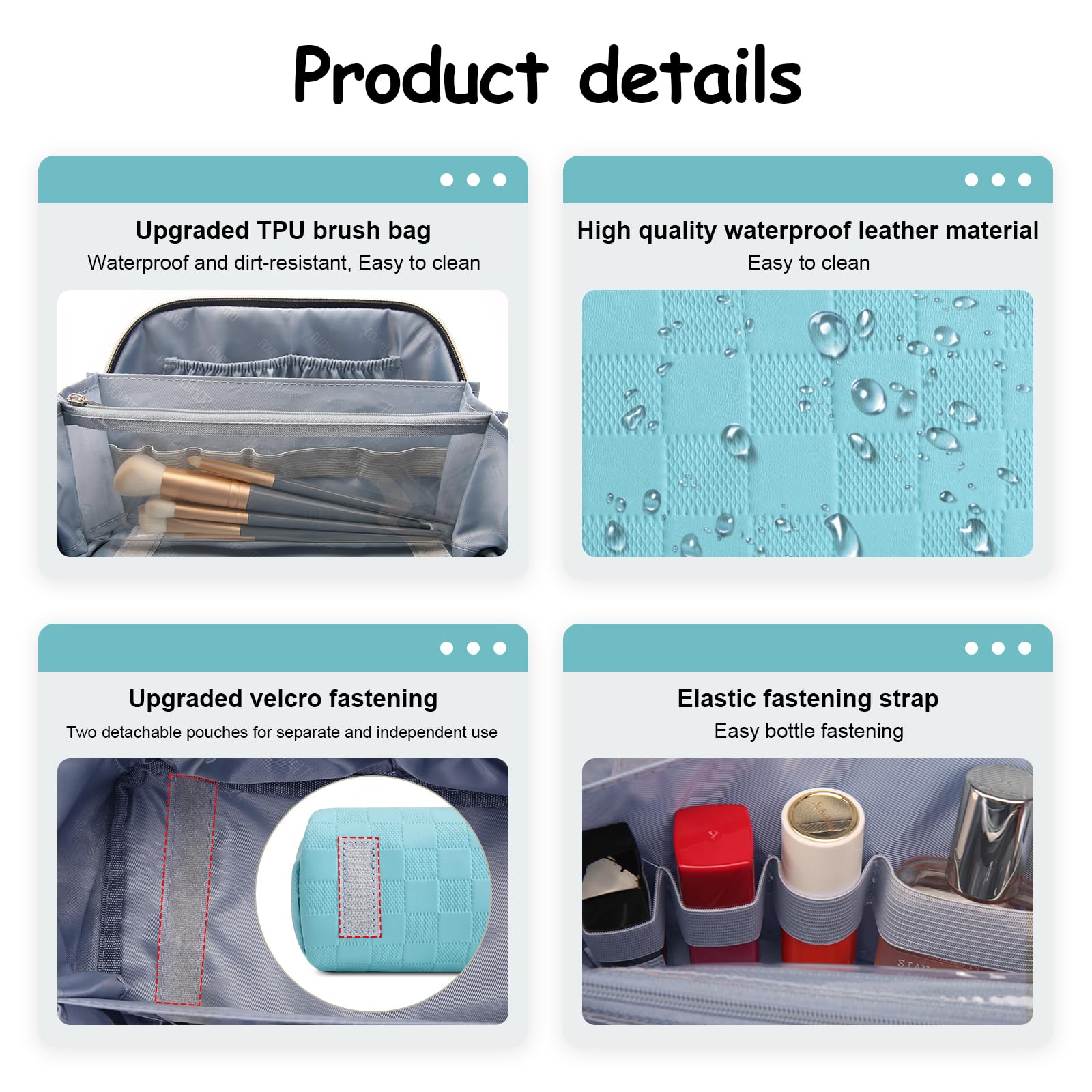 BOYATU bag features spill-proof lining for tidy journeys.