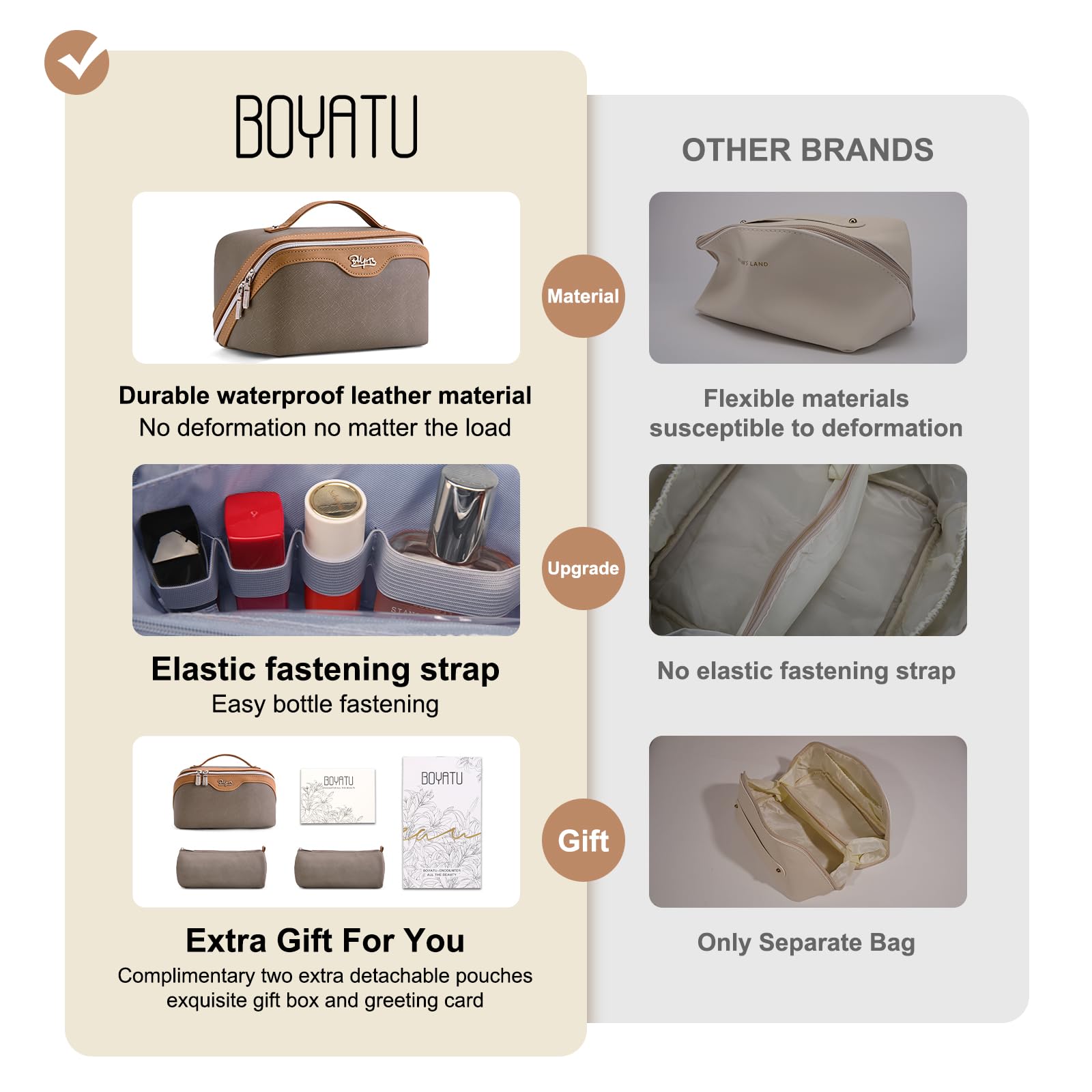 BOYATU gift-ready packaging in grey, ideal for travel-loving women.