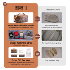 Boyatu three-piece makeup bag set keeps cosmetics neatly grouped