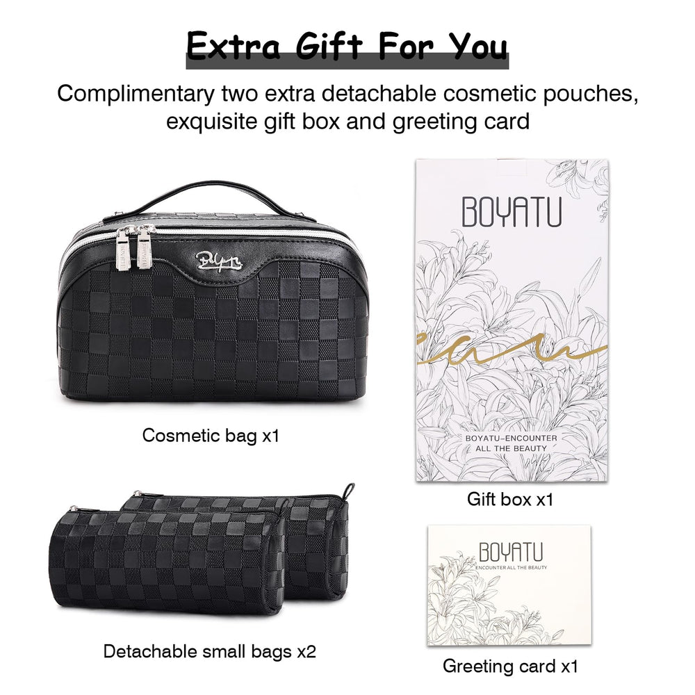 BOYATU travel essentials case shown in bathroom for on the go routines