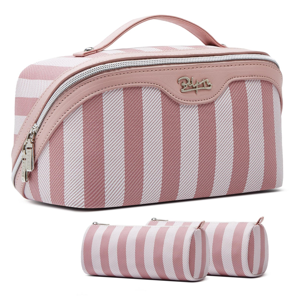 Boyatu 3-piece travel makeup bag set with organized compartments for easy packing.