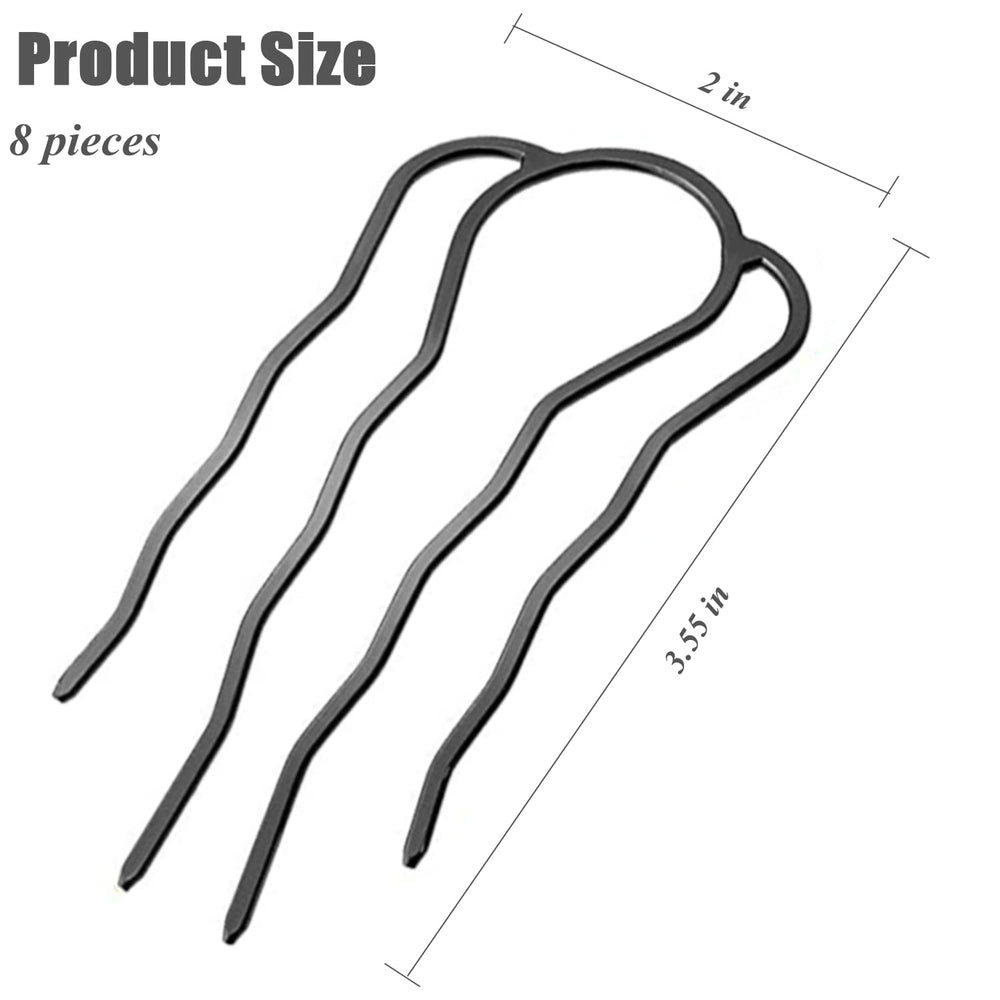 Boyivi wave-shaped teeth design helps create neat, sturdy updos.