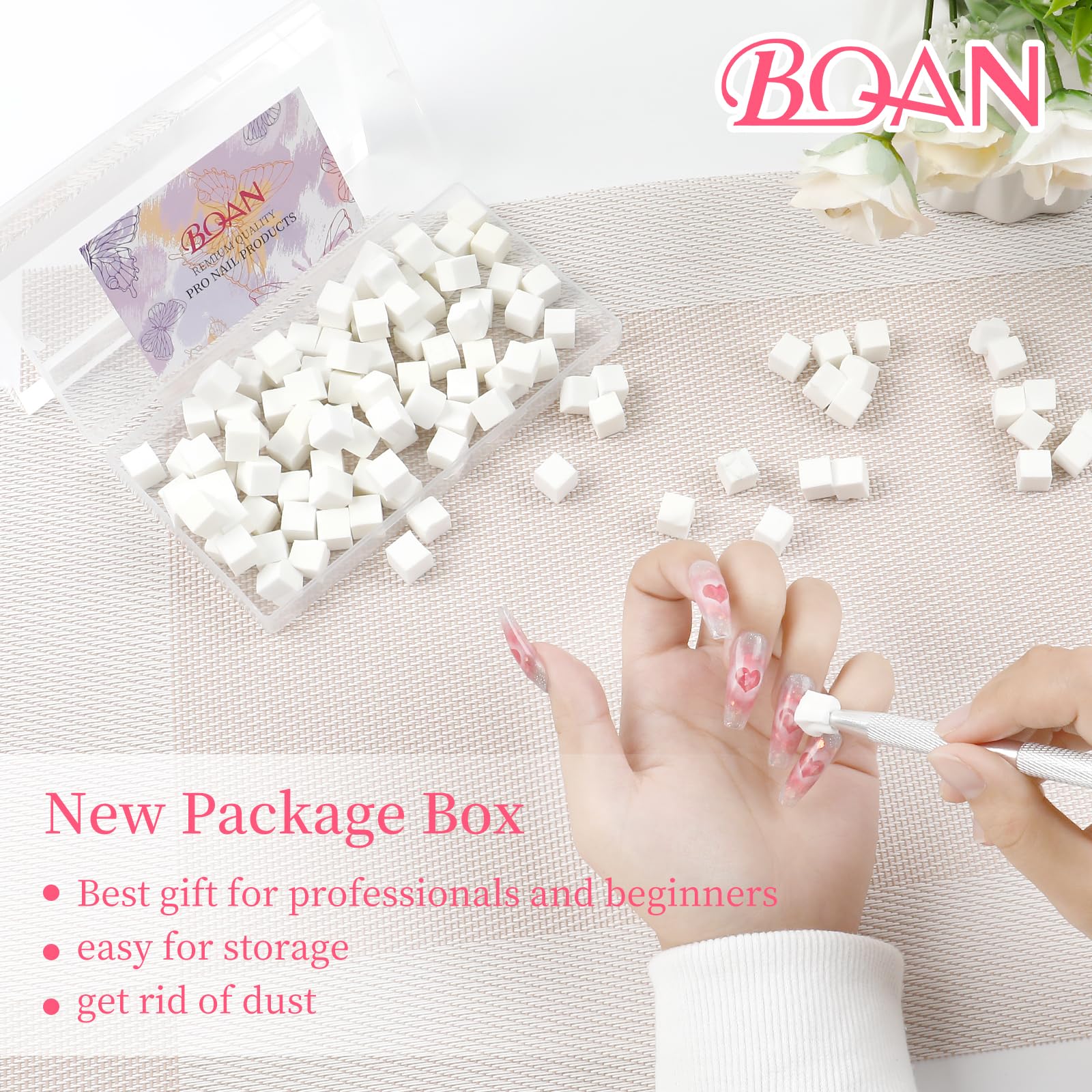 BQAN es compatible con uñas naturales, gel y acrílicas para diseños versátiles