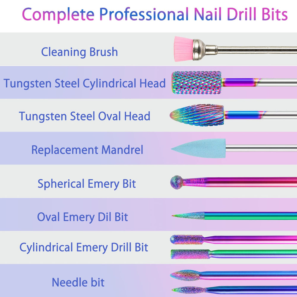 BQAN cone-tip carbide bit for precise cuticle work and shaping.