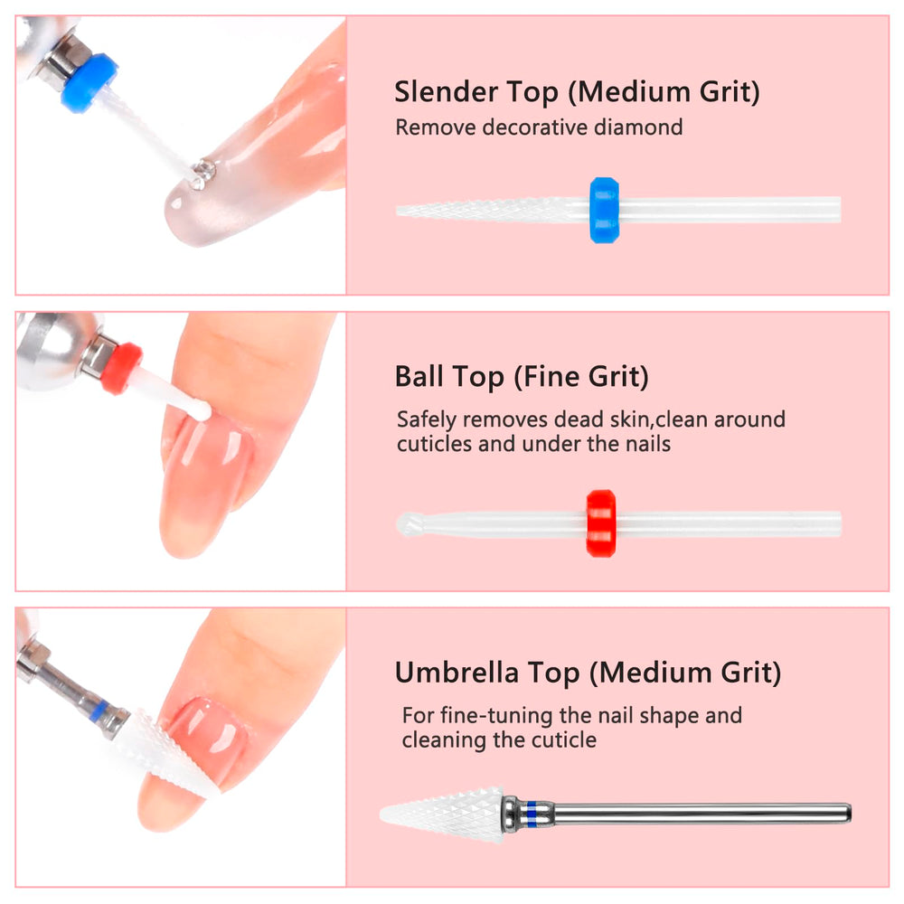 BQAN Cuticle care bits in action demonstrate gentle precision