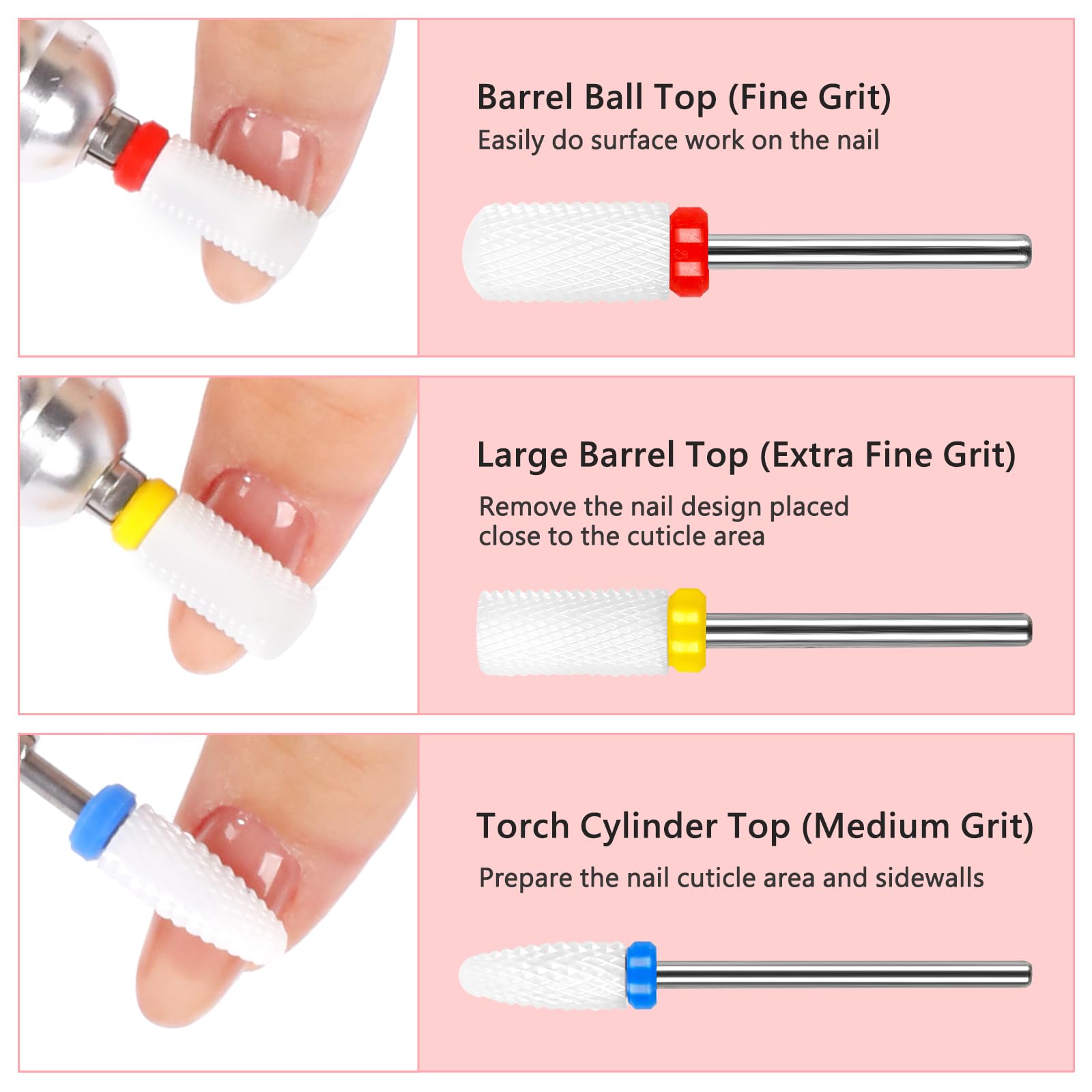 BQAN Nail Drill Bits Set in case showcases portable salon-quality kit