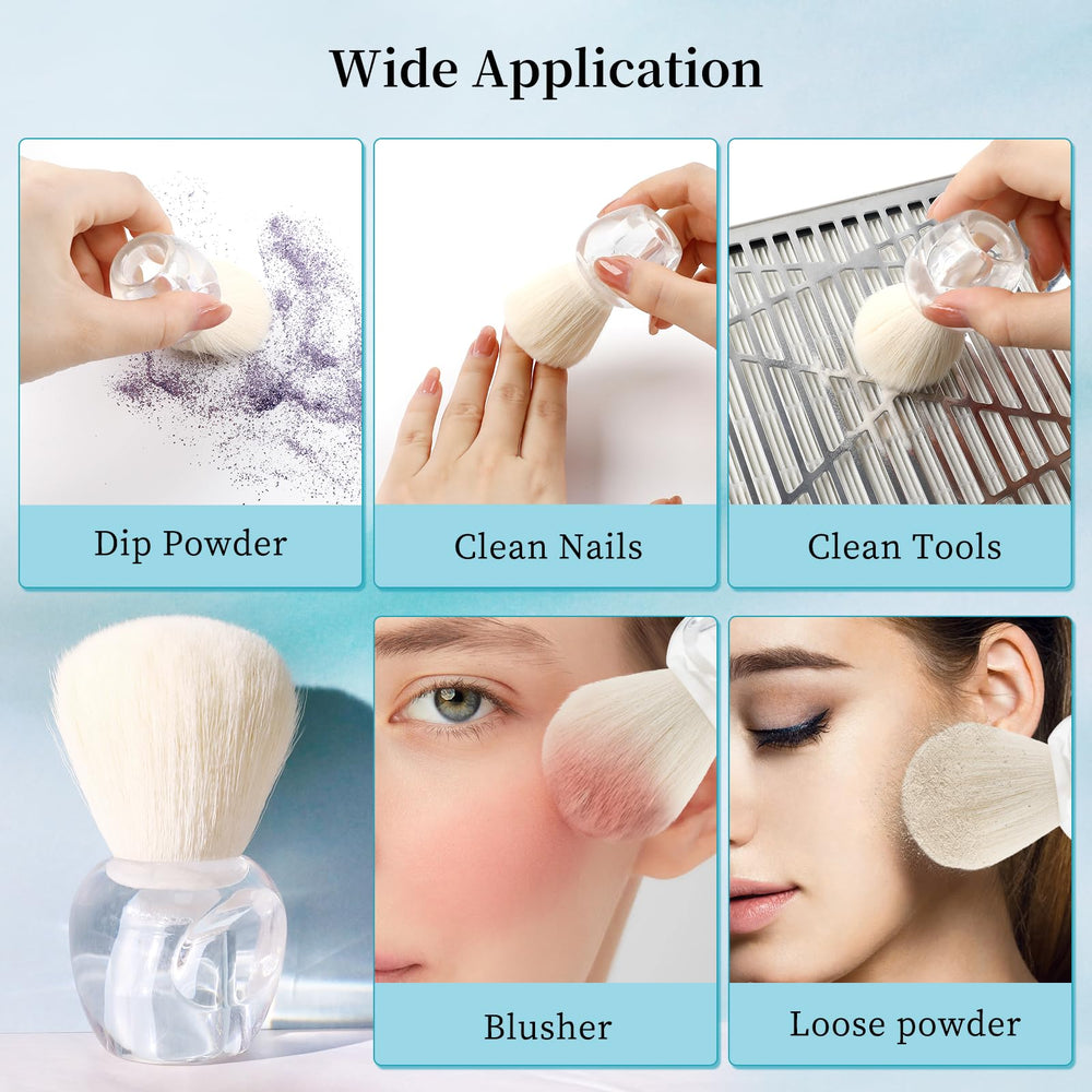 BQAN Nail Dust Brush large, soft bristles ideal for removing filing dust.