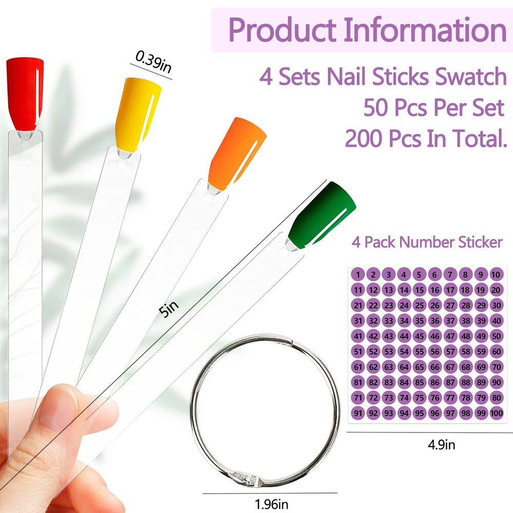 BQAN nail swatch sticks close-up showing smooth color application.