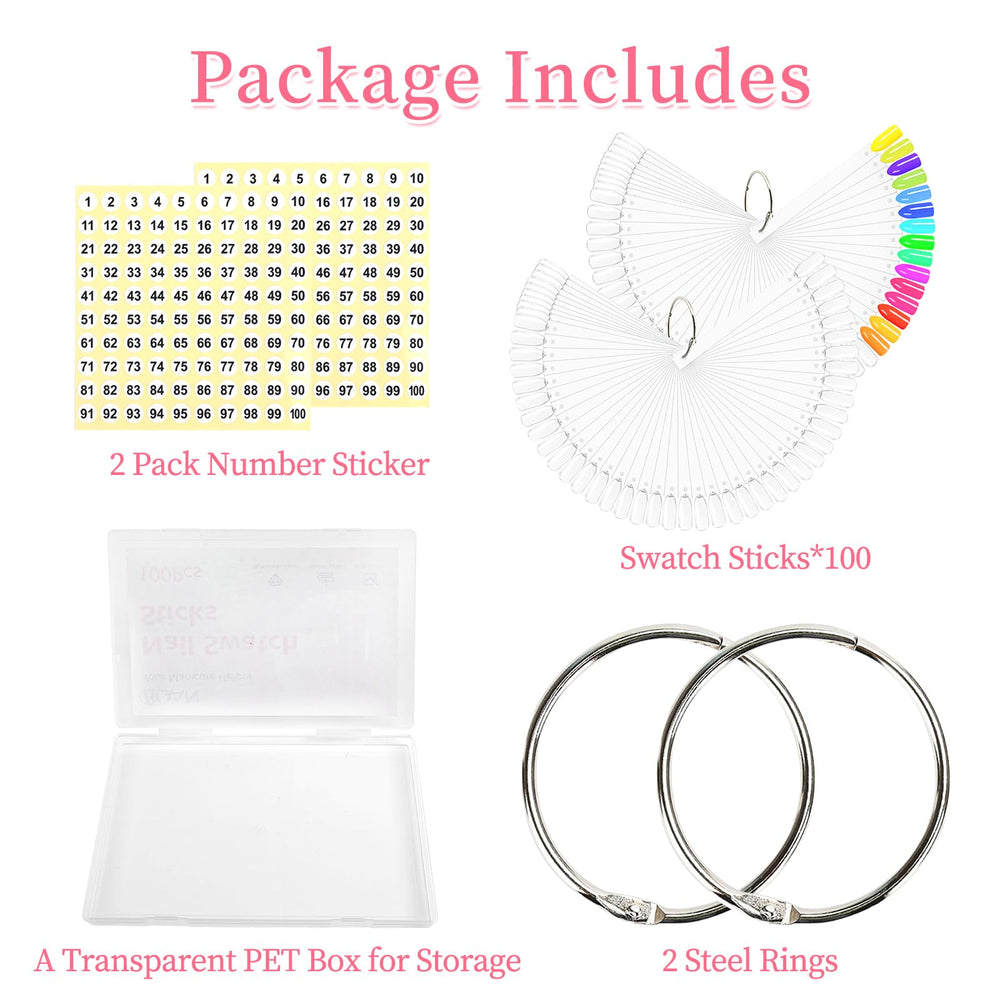 BQAN numbered sticker set 1–100 speeds color selection and planning.