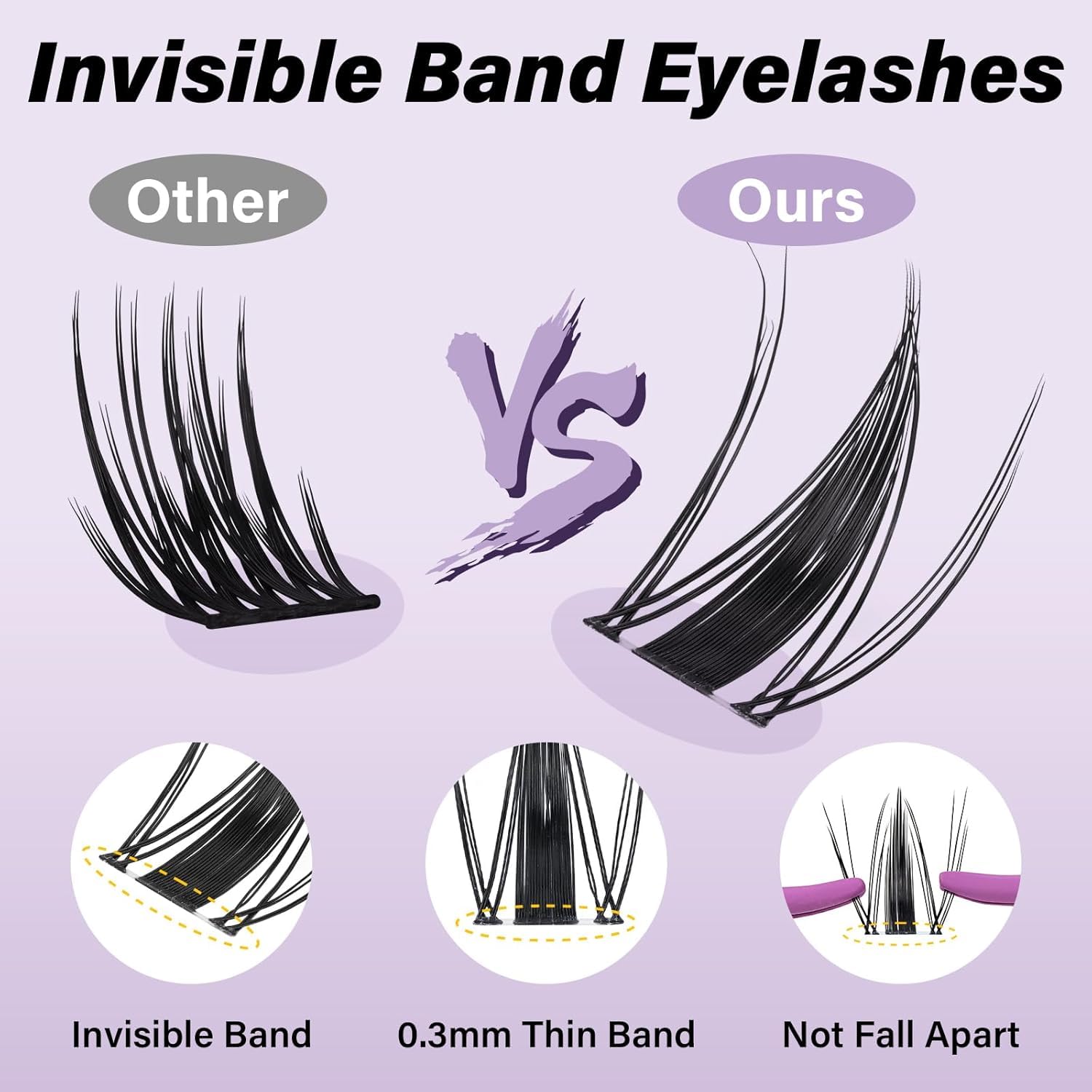 B&Qaugen 8mm-18mm mixed-length clusters create customizable manga lash looks
