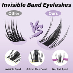 B&Qaugen 8mm-18mm mixed-length clusters create customizable manga lash looks