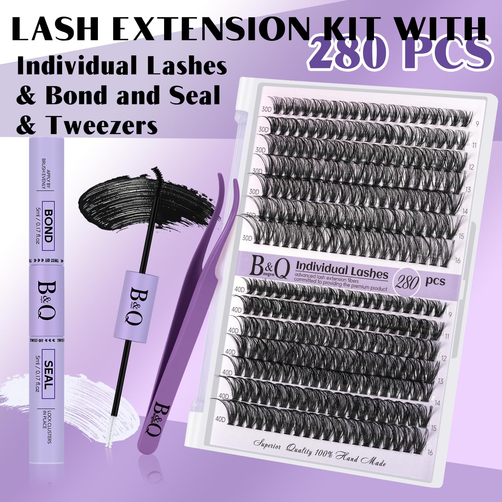 B&Qaugen 9-16mm lengths enable customized lash layouts