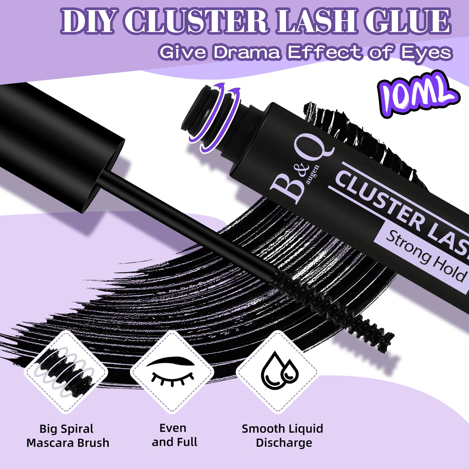 B&Qaugen double-ended brush aids precise bonding for lash extensions.