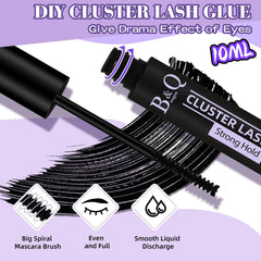 B&Qaugen double-ended brush aids precise bonding for lash extensions.