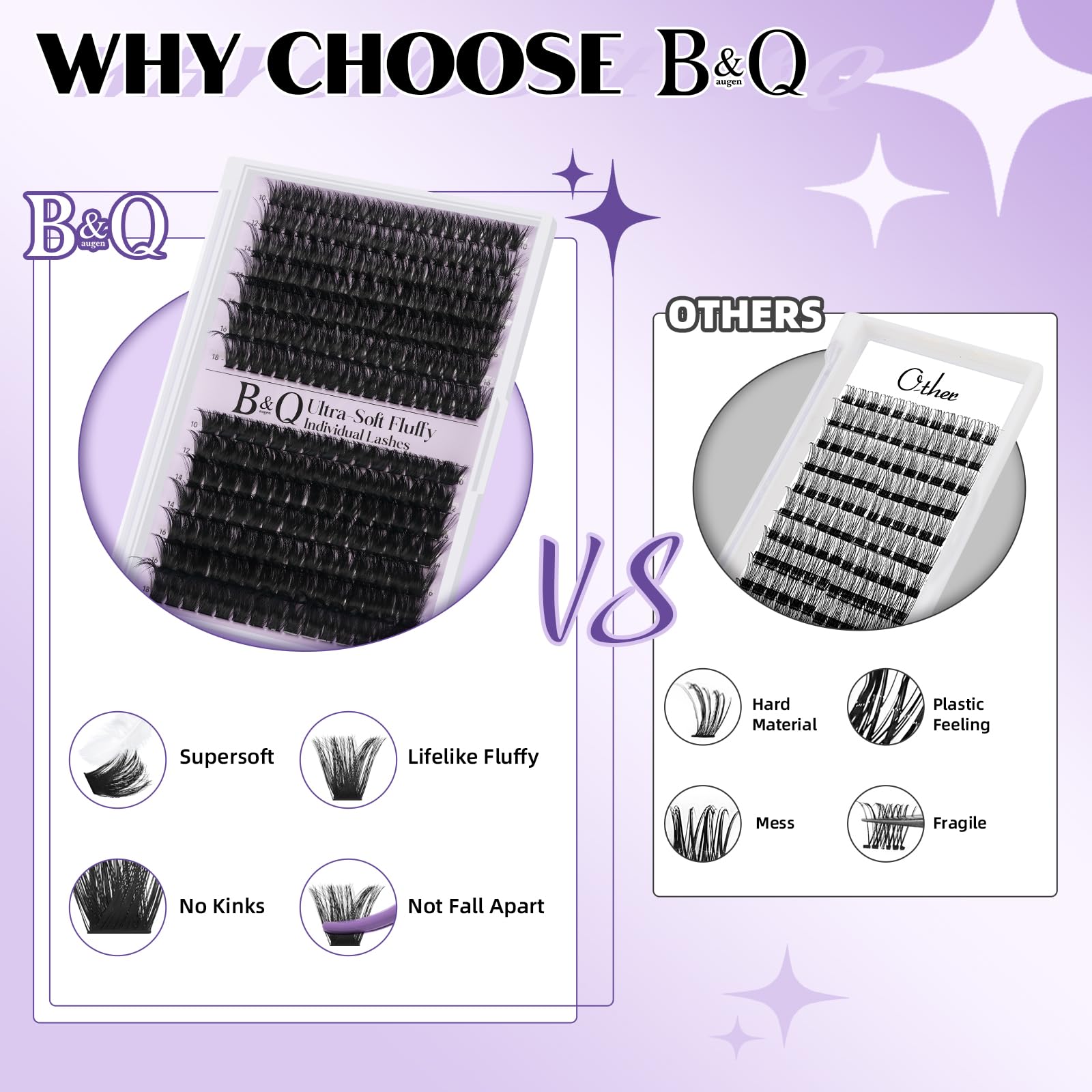 BQaugen wispy clusters create a bold, salon-like look at home.