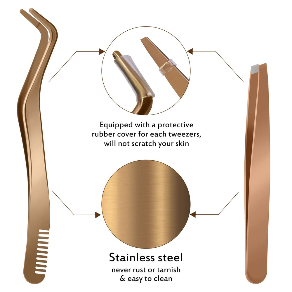 B&Qaugen dual-ended tool with end comb for brows and lashes.