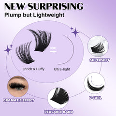 BQaugen easy 4-step application supports at-home DIY lash applications.