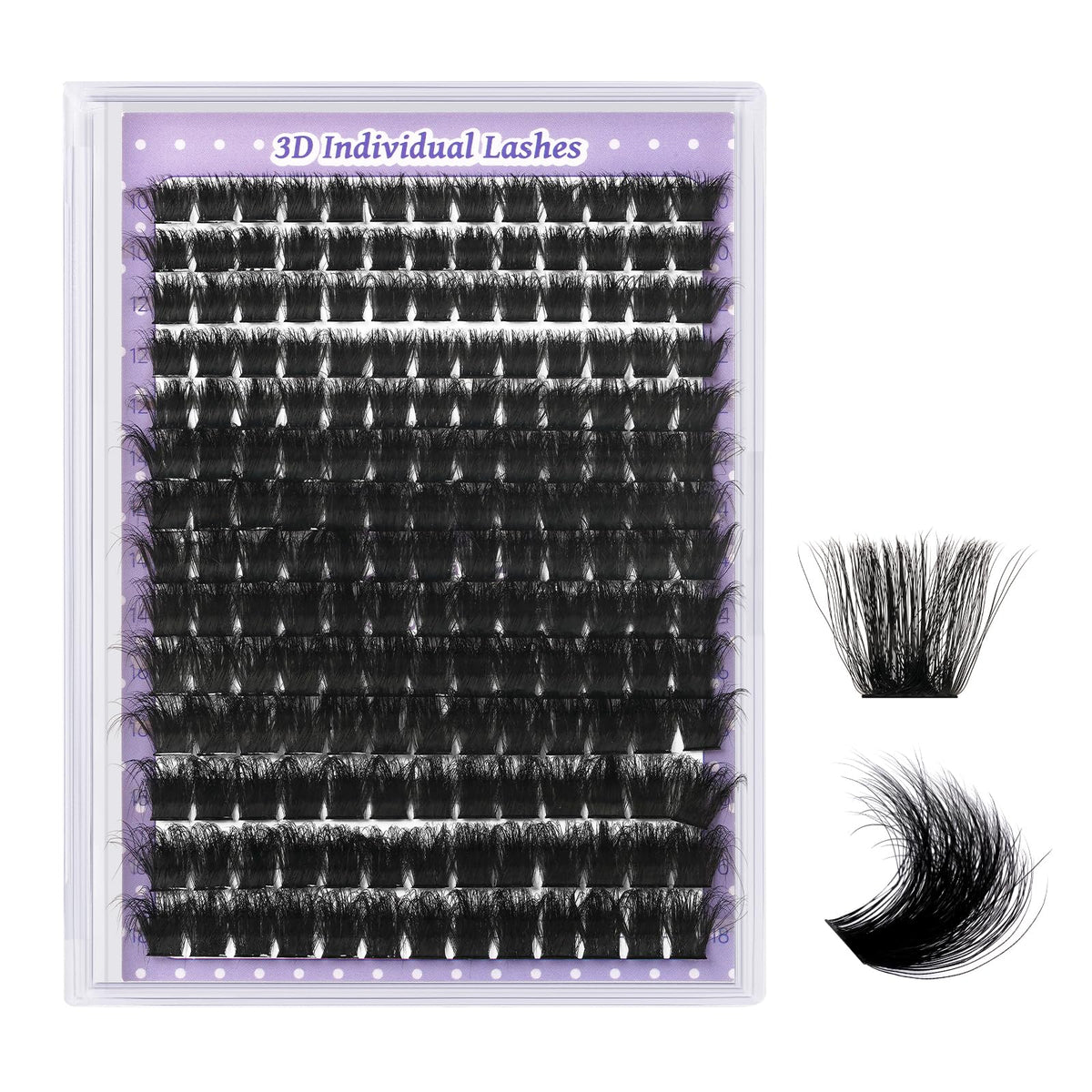 B&Qaugen Fluffy Lash Clusters 200D close-up shows dramatic knot-free lashes for voluminous look