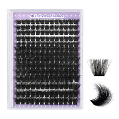 B&Qaugen Fluffy Lash Clusters 200D close-up shows dramatic knot-free lashes for voluminous look