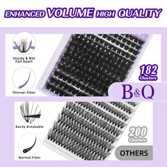 B&Qaugen Fluffy Lash Clusters 200D lightweight lashes for everyday wear