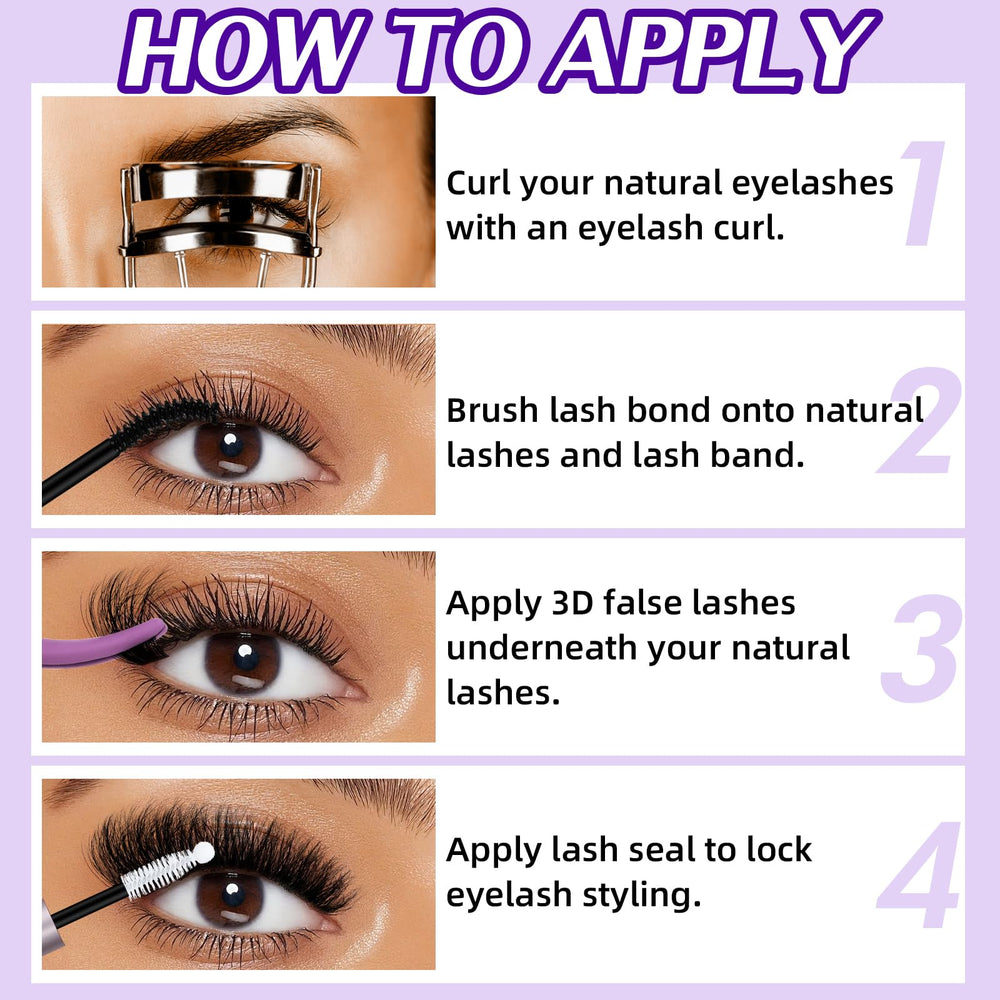 B&Qaugen Fluffy Lash Clusters 200D flat band for simple application