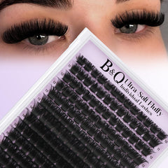 BQaugen fluffy lash clusters 200D for lightweight, voluminous look
