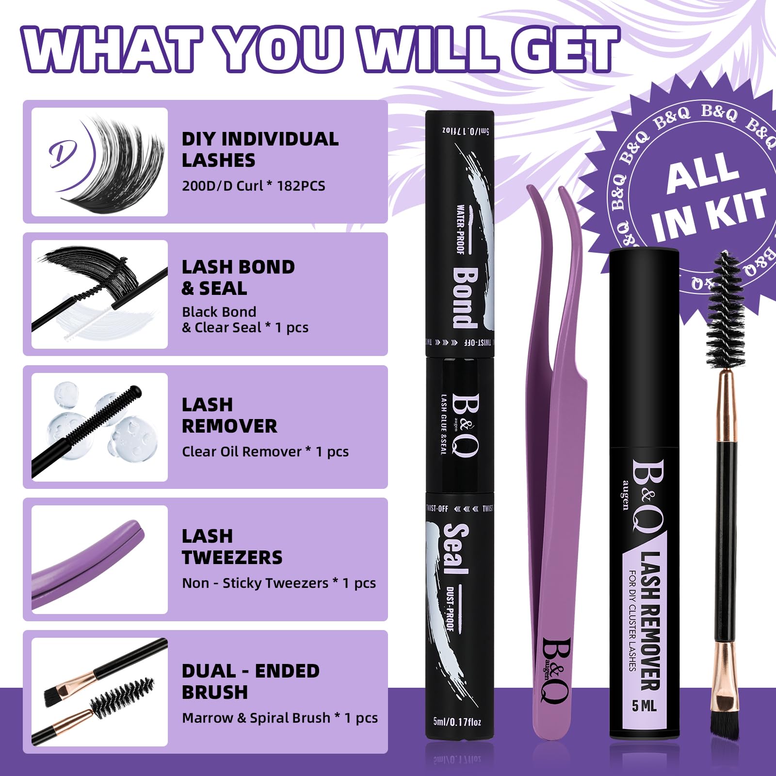 B&Qaugen lash bond and seal with remover for easy maintenance.