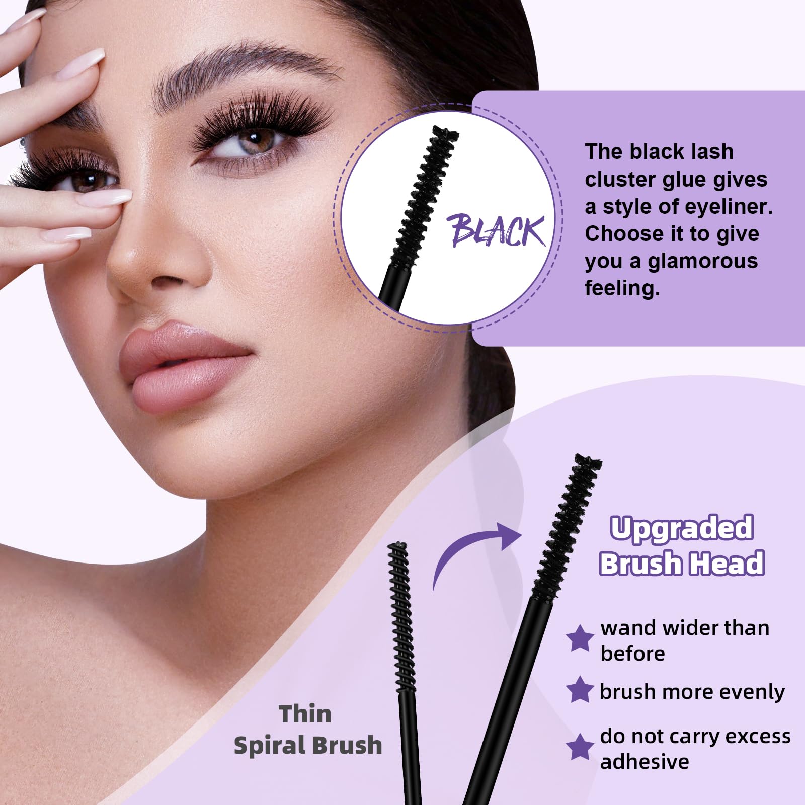 B&Qaugen lash cluster glue demonstrates easy removal with no residue.