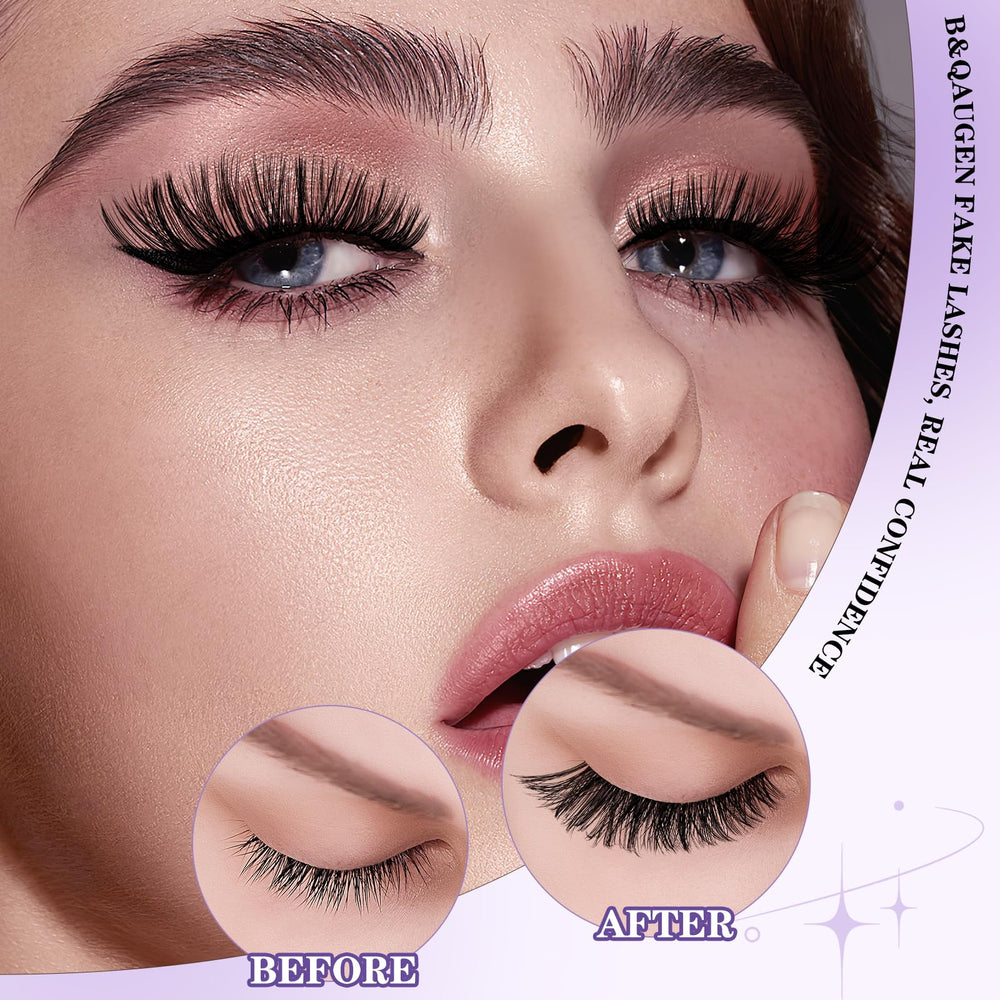 B&Qaugen Lash Clusters B05 D Curl 8-16mm cat-eye effect options for varied looks