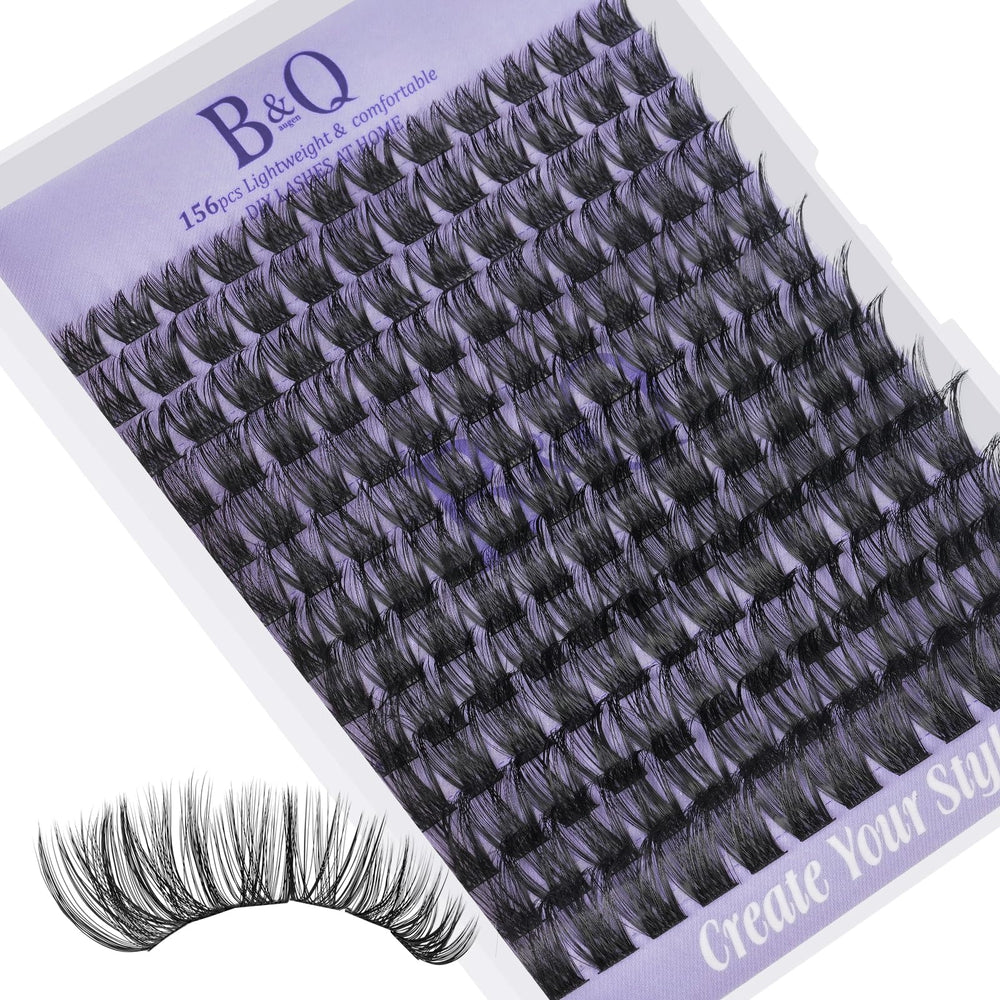 B&Qaugen Lash Clusters B05 D Curl 8-16mm tray shows versatile lashes for at-home wear