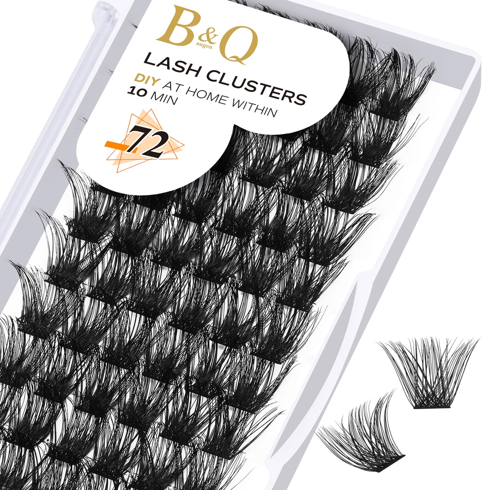 BQaugen lash clusters DIY tray for at-home application and natural-looking fullness.