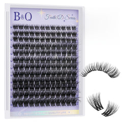 B&Qaugen lash clusters fluffy layered close-up showing dramatic wispy volume