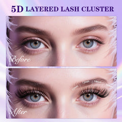 B&Qaugen lash clusters ultra-soft band flexing along lash line