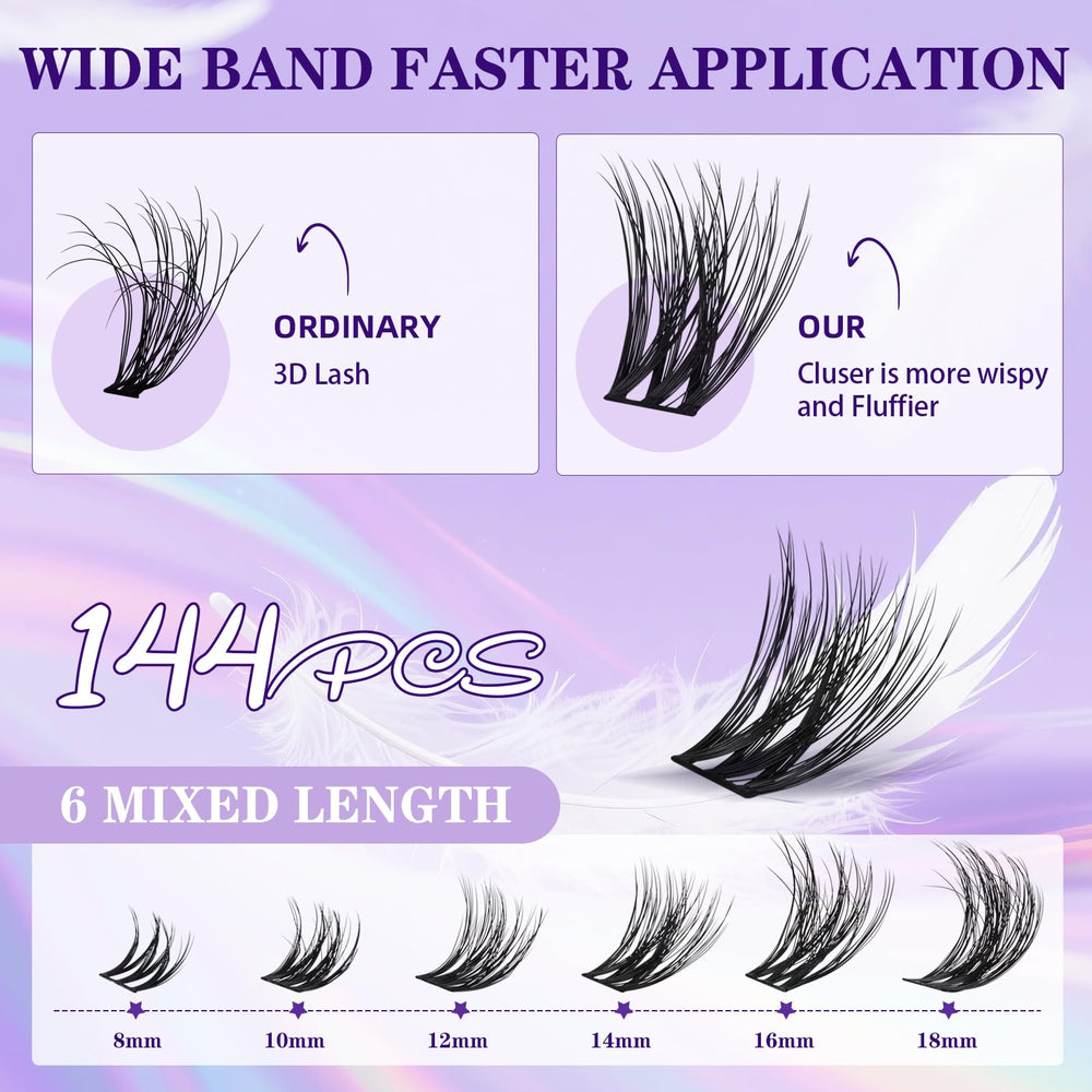 B&Qaugen lash clusters waterproof design during daily wear