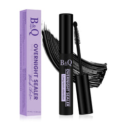 B&Qaugen lash sealer black bottle close-up; may boost lash retention.