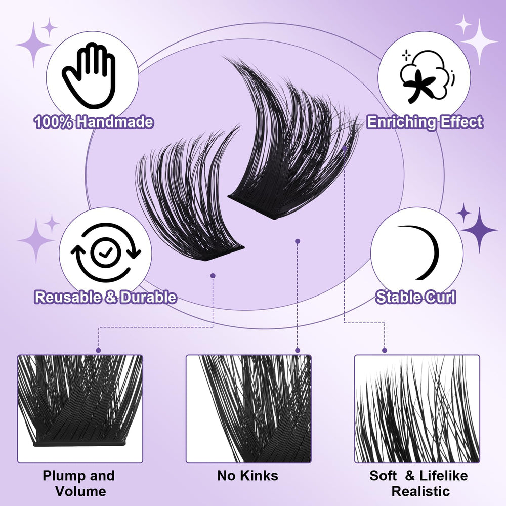 BQaugen lifelike texture keeps fibers soft for a natural eyelash feel.